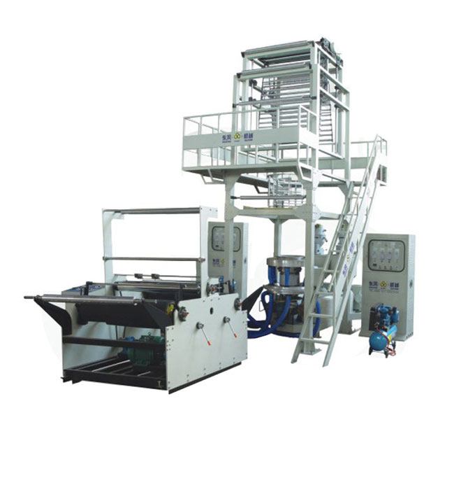 Two layer co extrusion rotary head film blowing machine