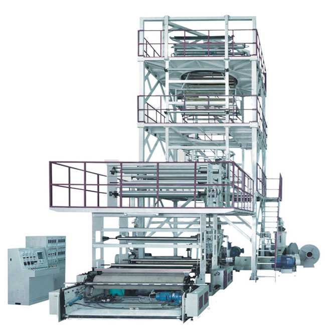 Three to five layer coextrusion film blowing unit (IBC film bubble internal cooling type)