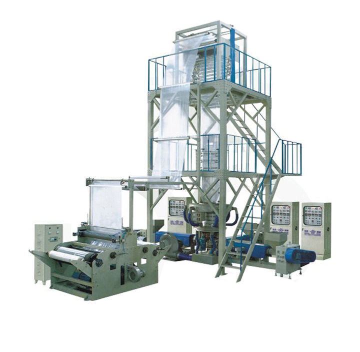 Three layer co extrusion rotary head film blowing machine