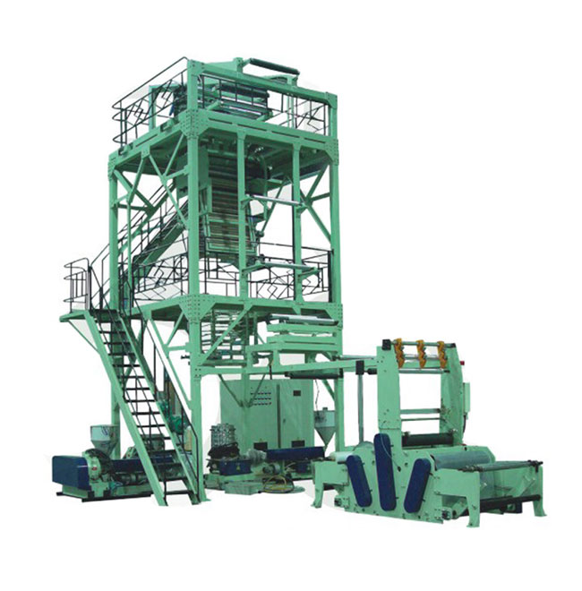 Multilayer coextrusion (up blowing rotary traction) film blowing machine